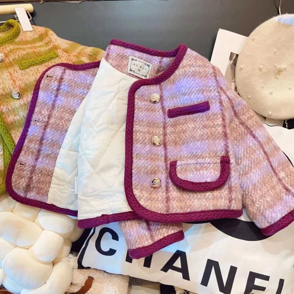 Áo Khoác cotton Đệm Dày Thời Trang Thu Đông Phong Cách Mới 2023 Cho Bé Gái xiaoxiang