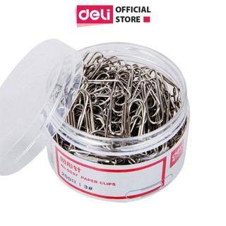 Hộp 200 Ghim DELI Vòng Kẹp Giấy, Tài Liệu, Văn Phòng Phẩm Cho Văn Phòng, Học Sinh