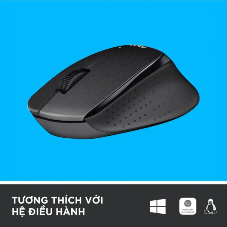Chuột không dây Logitech M330 Silent Plus giảm ồn 90% - USB 2.4GHz, pin 2 năm