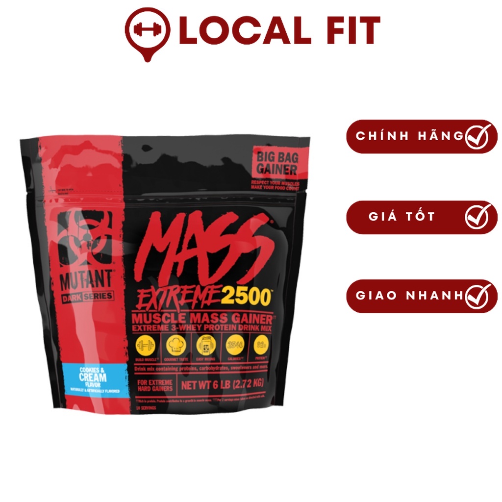 Mutant Mass Extreme 2500 Sữa Tăng Cân Nhanh Cho Người Gầy - 2.27kg