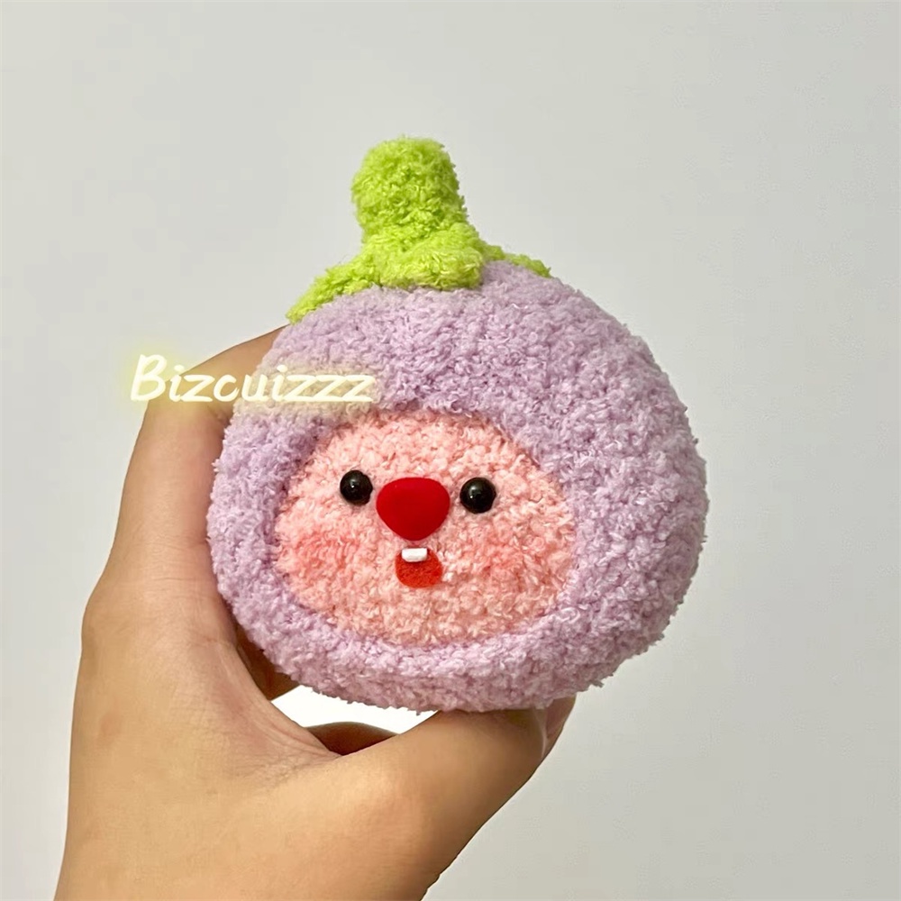 Móc Treo Chìa Khóa Bằng Len Dệt Kim Thủ Công Họa Tiết Hoạt Hình kawaii diy
