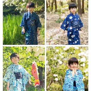 C2 / phong cách mới bé trai nhật bản chống nhăn trang trọng đeo tay rung kimono yukata có thắt lưng trẻ em kimono yukata pháo hoa nam phong cách nhật bản @ sự kiện liên hợp quốc