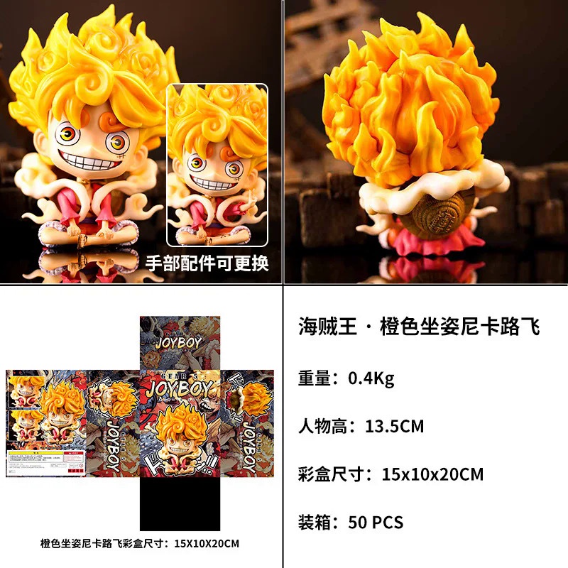 Mô Hình Nhân Vật luffy one piece Ngồi Bánh Răng 5 nika q ver... 13.5cm 13.5cm Búp Bê joyboy Kiểu Dáng Dễ Thương Xinh Xắn