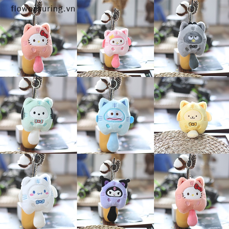 Sanrio kuromi Móc Khóa Hình Động Vật Nhồi Bông Nhỏ kuromi my melody cinnamoroll Nhồi Bông Dễ Thương