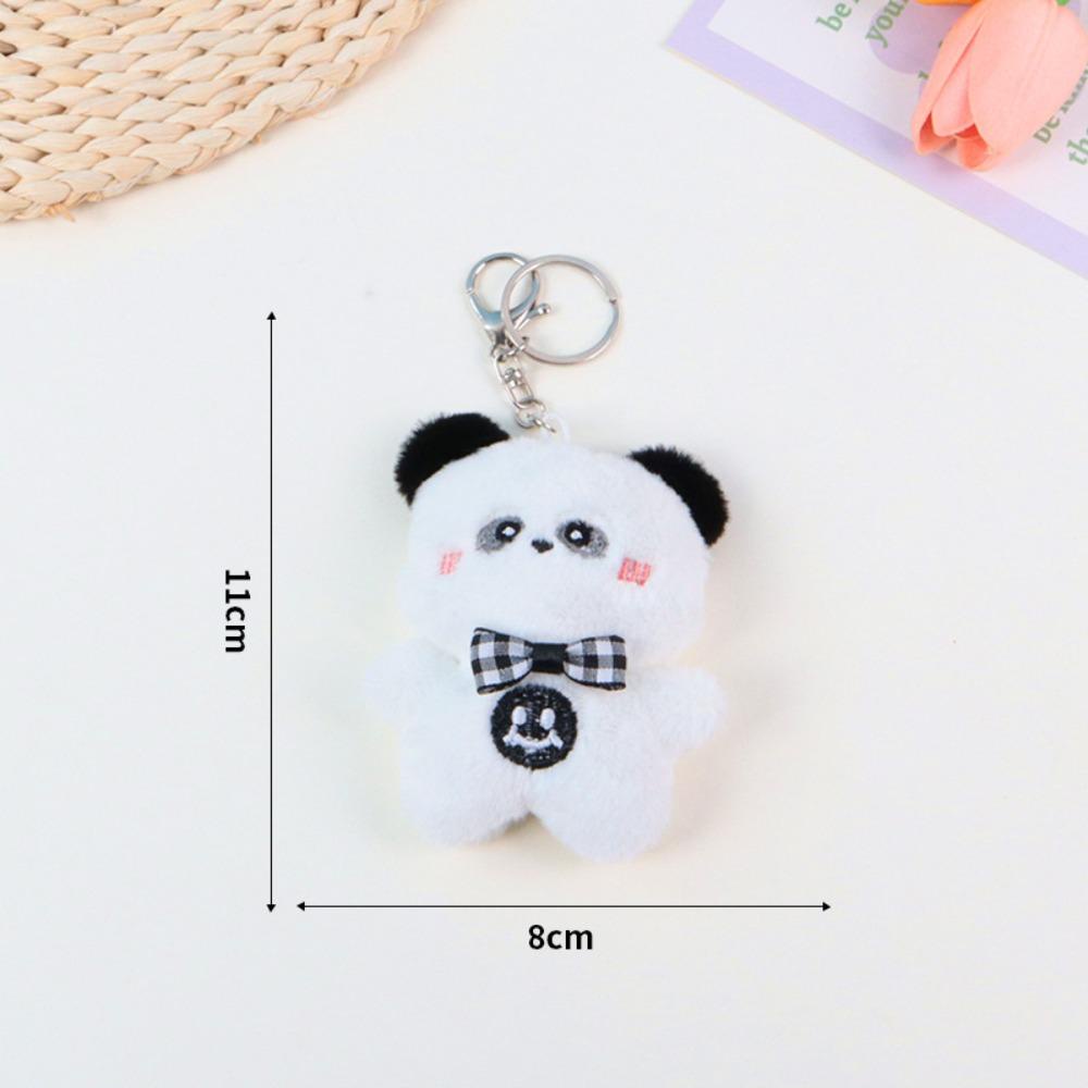 Móc Khóa Hình Gấu Trúc / Thỏ Nhồi Bông 11cm Dễ Thương
