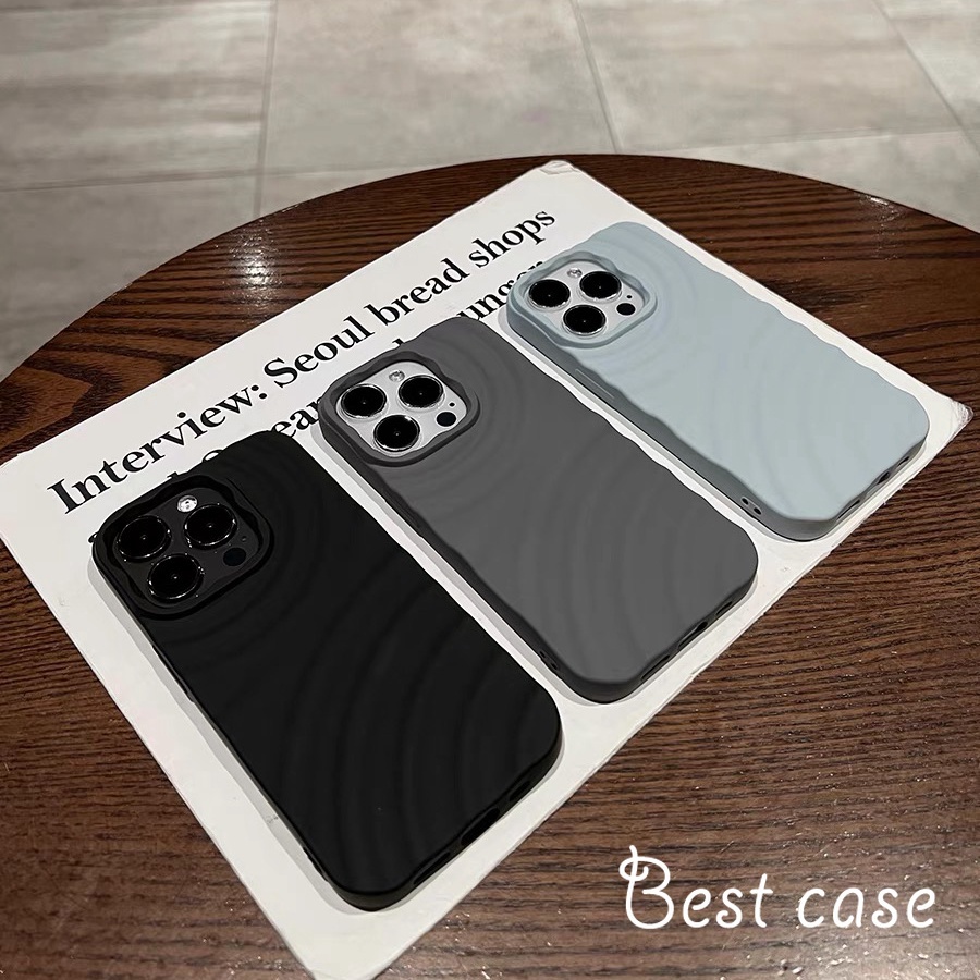 Ốp Điện Thoại Dẻo Màu Xám Mờ Thời Trang Cho iphone 11 12 13 14 15 pro max