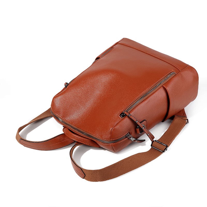 Mingke Balo Da pu Đựng laptop 13 14 inch Chống Thấm Nước Phong Cách retro Cho Nữ