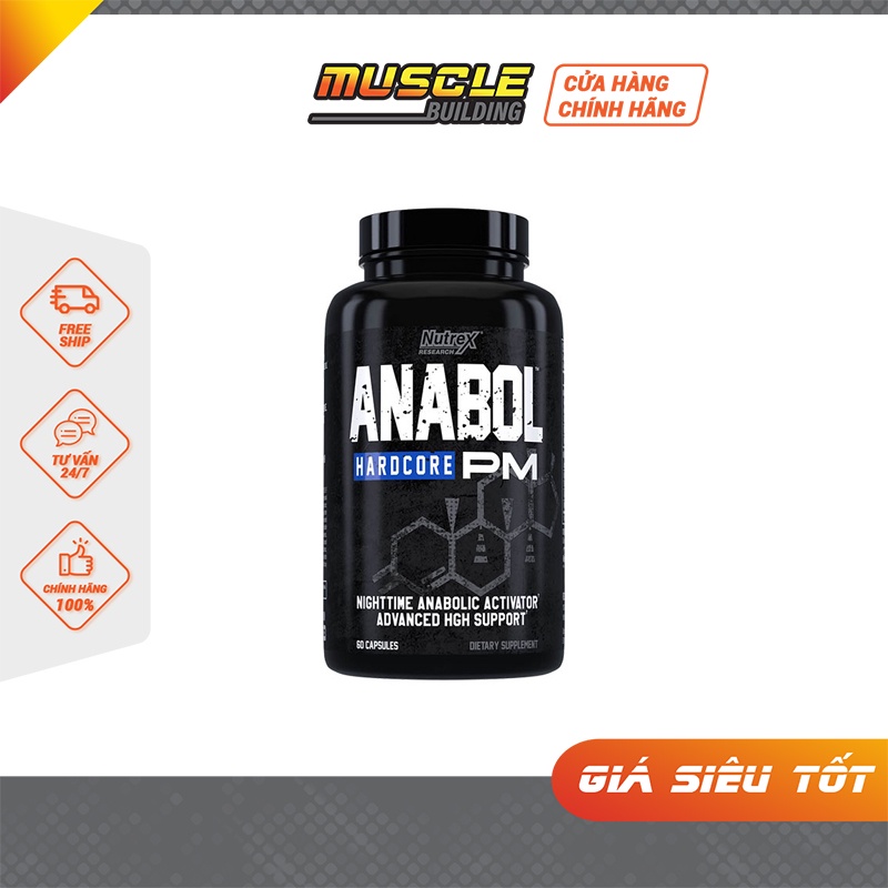 NUTREX ANABOL HARDCORE PM 60 VIÊN | Hỗ Trợ Tăng Cơ Nhanh