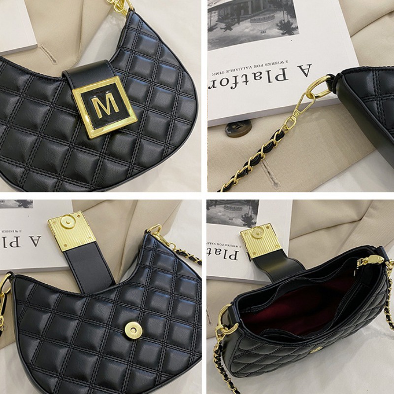 One Túi đeo dưới cánh tay / Đeo Cánh Tay Cỡ Nhỏ Thêu Họa Tiết Hình Thoi Thời Trang Chất Lượng Cao Cho Nữ