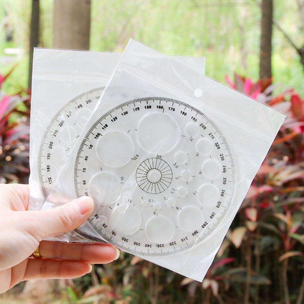 UUMIR Thước Nhựa Trong Suốt Hình Tròn Đa Năng Chuyên Dụng Cho Học Sinh