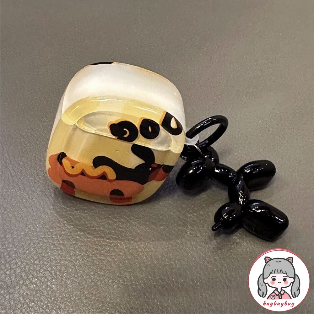 Hoạt Hình Vỏ Bảo Vệ Hộp Sạc Tai nghe không dây airpods 1 2 / pro 2 Hình Chú Chó Xúc Xích Mềm Mại