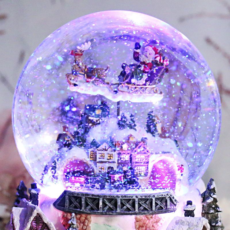Quả Cầu Pha Lê Phát Nhạc Hình Ông Già Noel Đáng Yêu