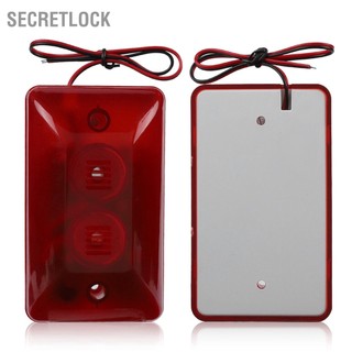 SecretLock Còi báo động âm thanh nhấp nháy có dây 12V 15W Nhấp đèn đỏ Âm còi cho khách sạn gia đình
