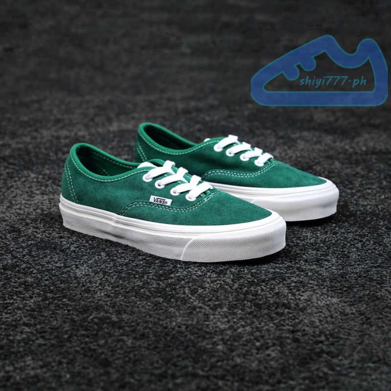 Vans Giày Da Lộn Màu Xanh Lá Phong Cách retro Cá Tính