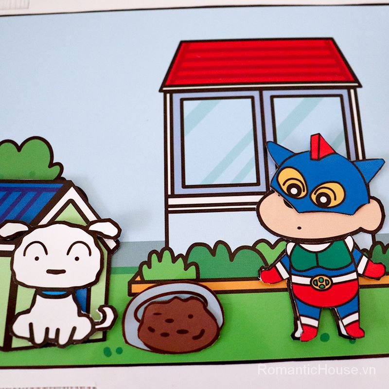 Cuốn Sách mini Hình shin-chan Vui Nhộn Tự Làm Thủ Công