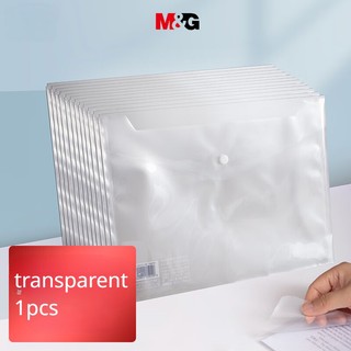 1 túi đựng tài liệu cỡ a4 màu trắng trong suốt tiện dụng cho học sinh / văn phòng