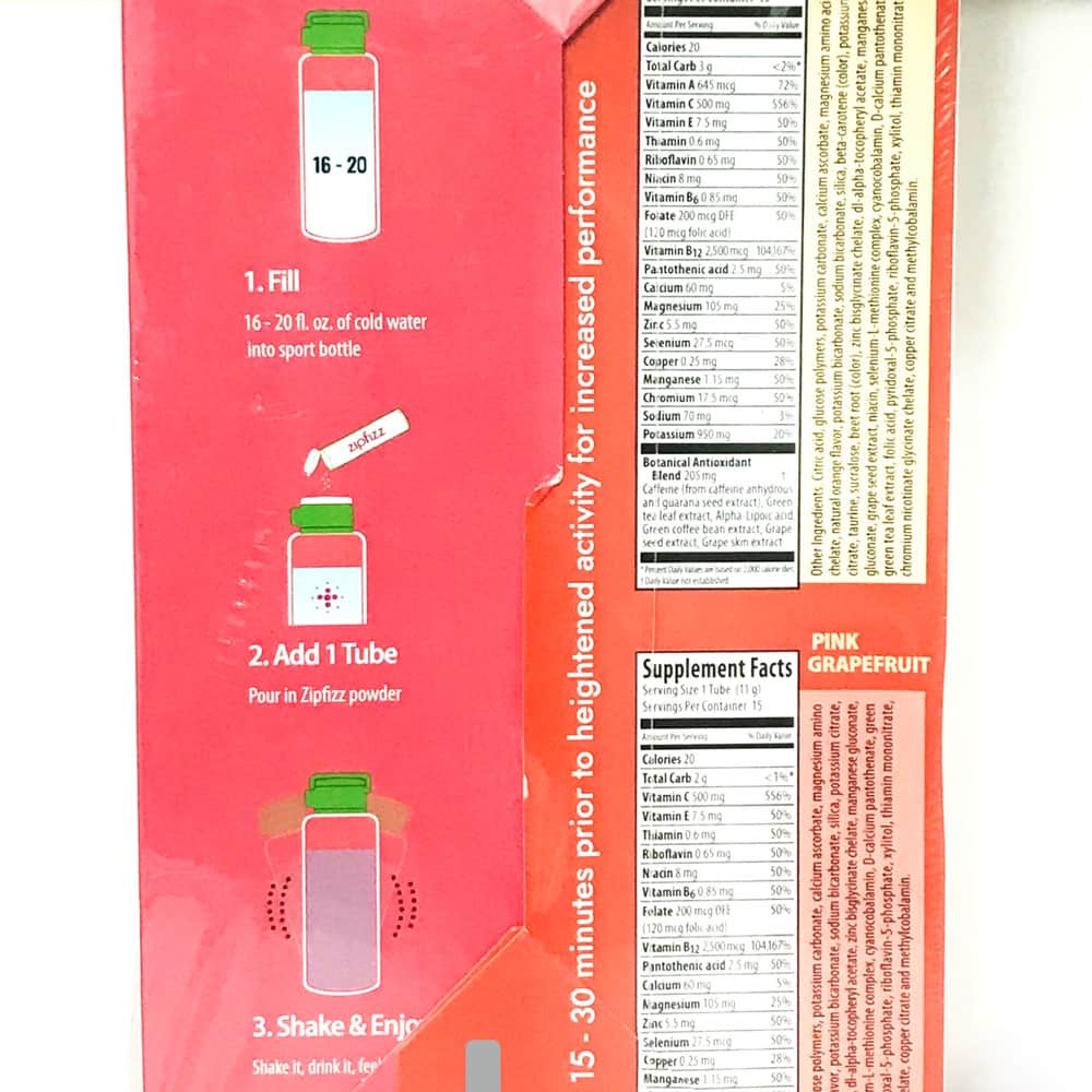 Bột Vitamin bổ sung năng lượng Zipfizz Healthy Energy Drink Mix  30 ống