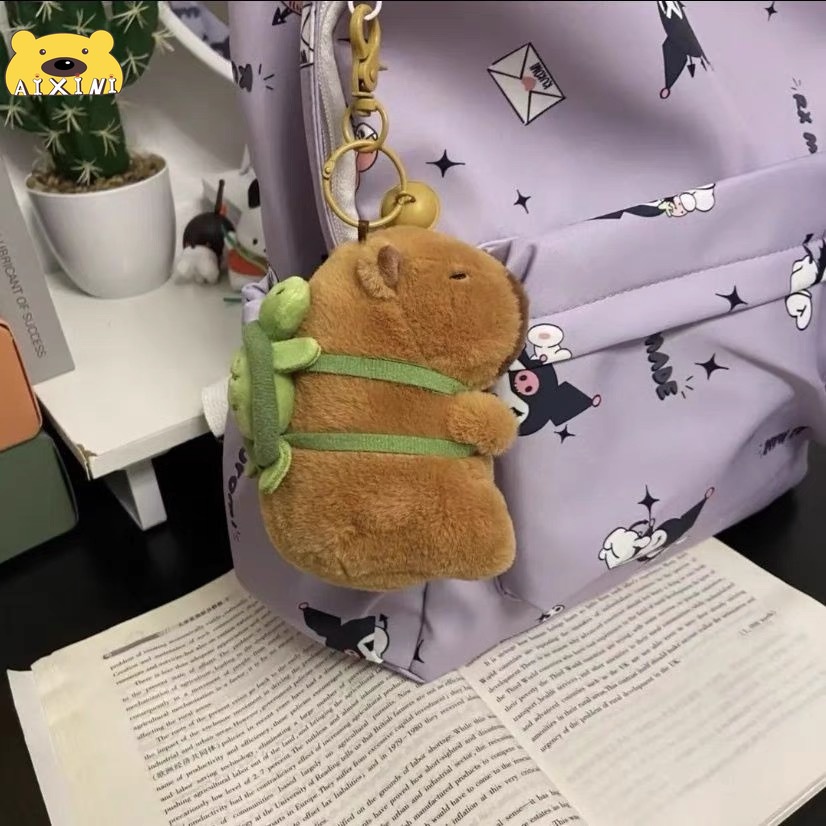 Aio Móc Khóa Hình capybara Nhồi Bông Đáng Yêu