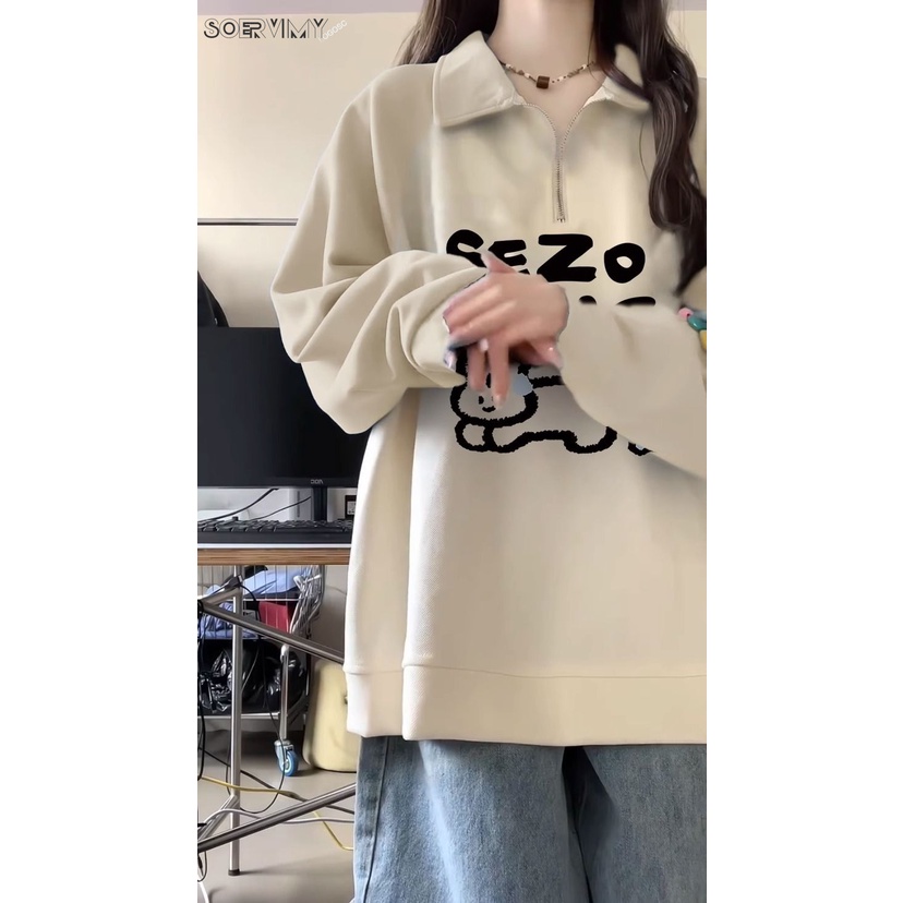 SOERVIMY Áo Khoác hoodie áo khoác nữ zip hoodie Popular Thời trang New Style comfortable WWY23A11JY 43Z231027