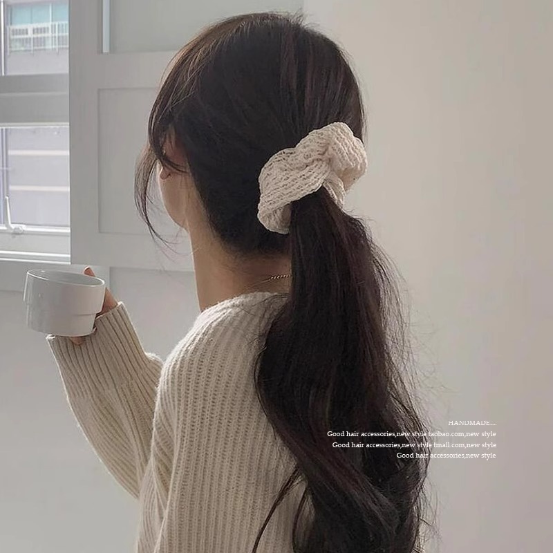 Dây Cột Tóc Ruy Băng Hình Hoa Trà Phong Cách retro