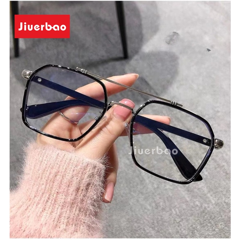 Kính Mát Gọng Kim Loại Chống Tia Bức Xạ Phong Cách vintage Oversize