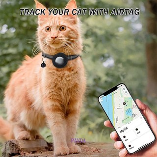 Air tag vòng cổ mèo có chuông màu đen trọng lượng nhẹ cho apple air tag / gps / vòng cổ mèo