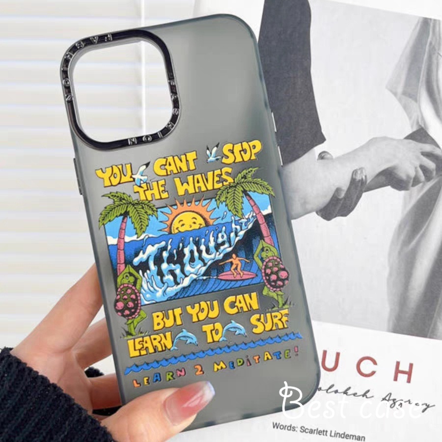 Ốp Điện Thoại Cứng In Hình Cây Dừa / Sóng Biển Cho iphone 11 12 13 14 15 pro max