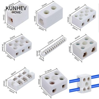 KUNHEV Đầu Nối Dây Điện Đầu Cuối Gốm Sứ Chịu Nhiệt Độ Cao 2 Trong 1