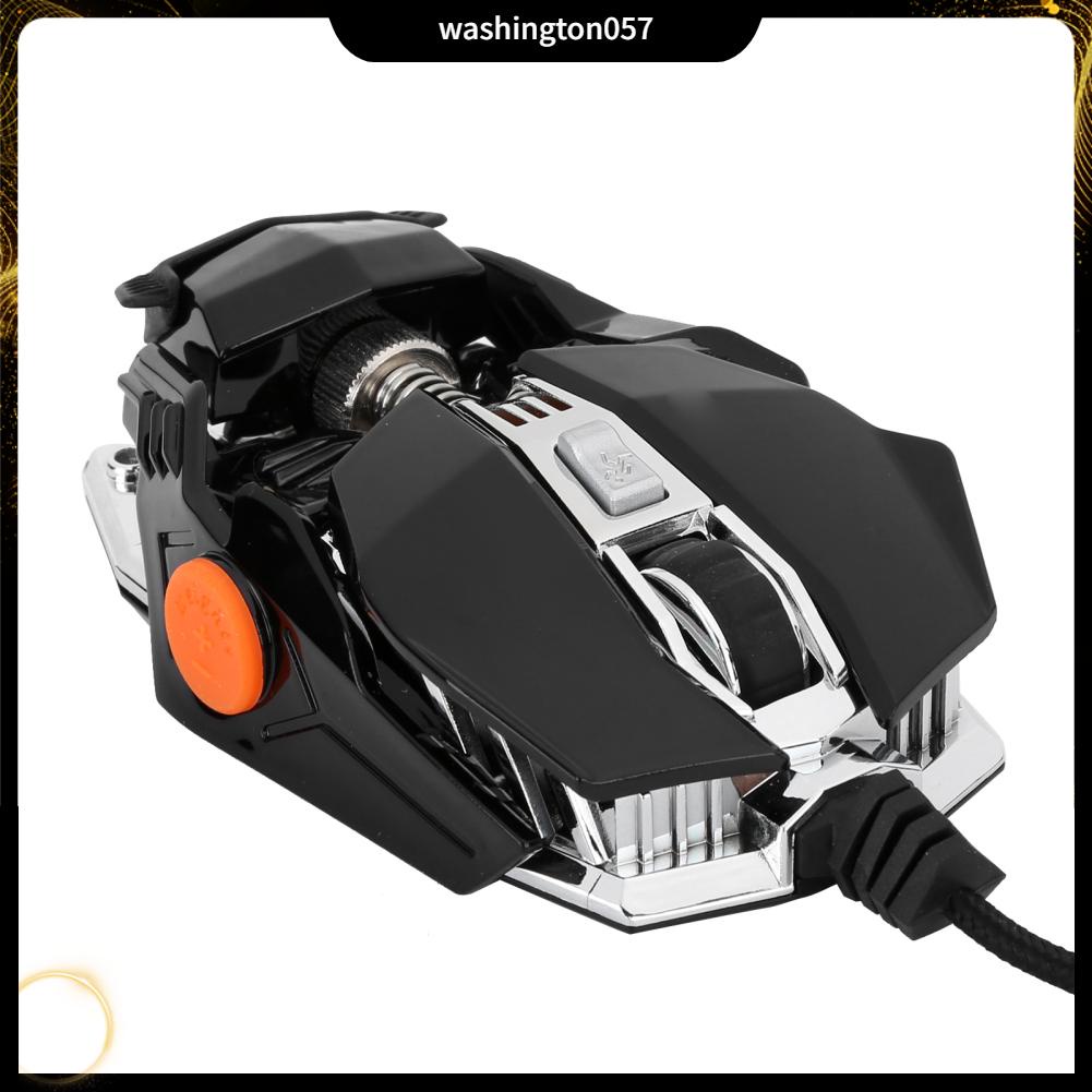 Washington057 Chuột Chơi Game Có Dây USB Cơ Khí Phát Sáng Quả Cầu Pha Lê Tăng Cường Phụ Kiện Máy Tính