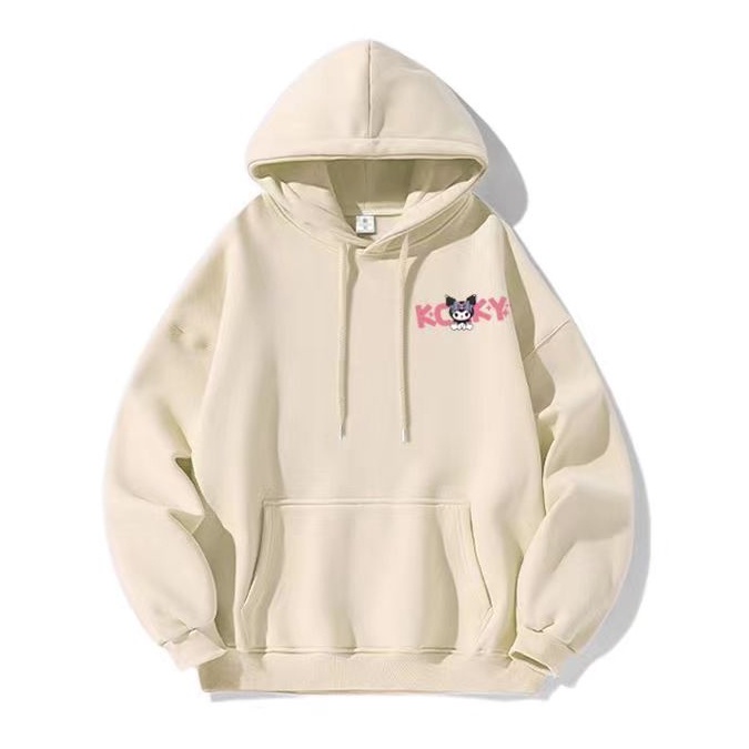 Hoạt Hình Áo hoodie Nữ Tay Dài Dáng Rộng In Hình kuromi Phong Cách Hàn Quốc