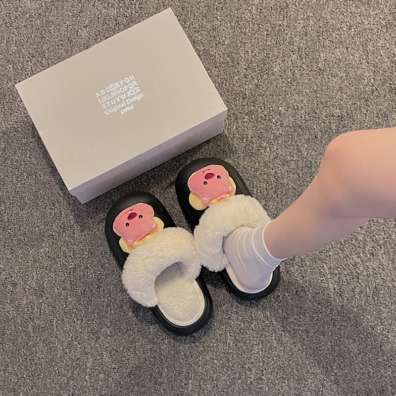 Dễ Thương Dép Bông Đi Trong Nhà Chống Trượt Hình Hoạt Hình Đáng Yêu Cho Nữ