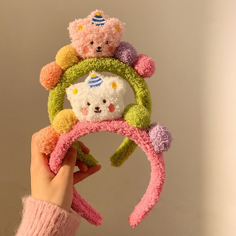 SANRIO Băng đô Cài Tóc Rửa Mặt Đa Năng Màu Trắng Thời Trang Hàn Quốc Cho Nữ