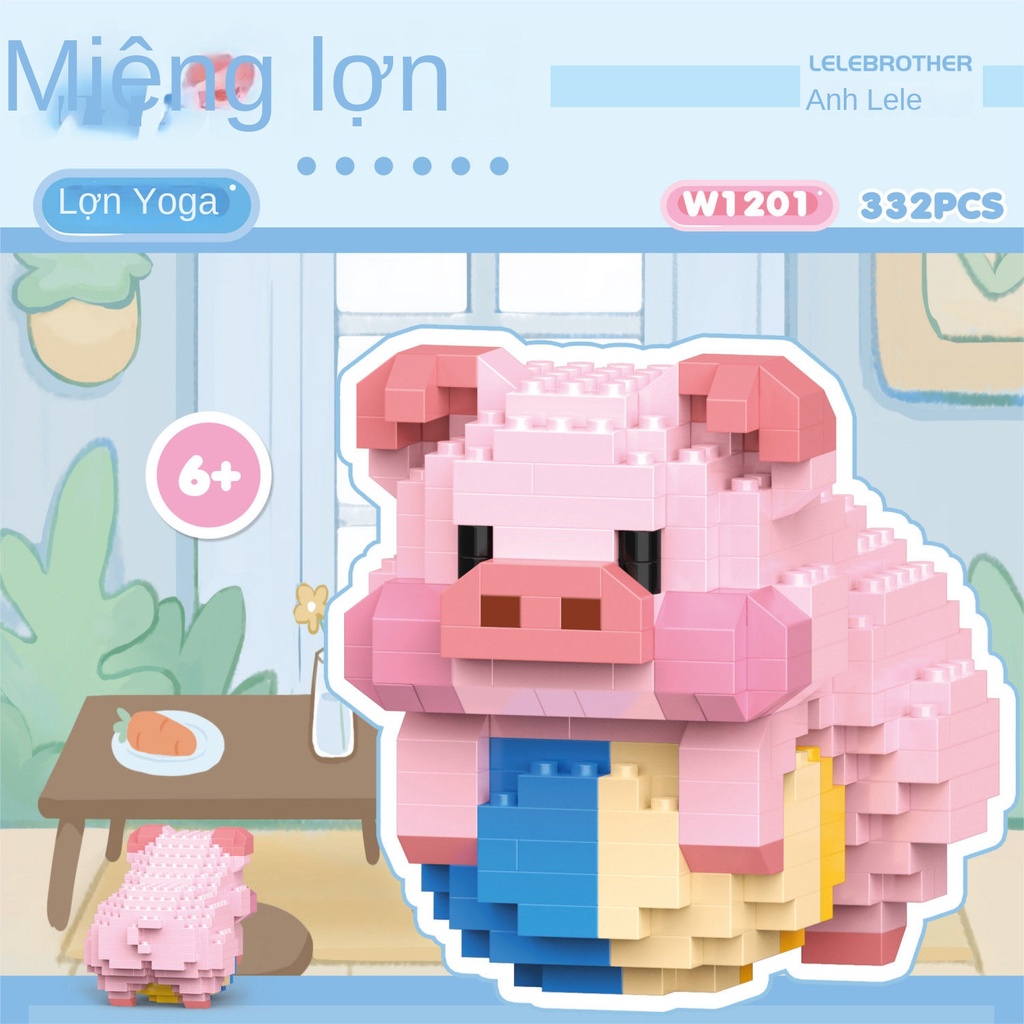 Lego Mô Hình Đồ Chơi lego Gấu Trúc / Heo 3d mini
