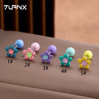 1 Đinh Tán Xoắn Ốc Hai Đầu Bằng Thép Không Gỉ 20gauge Nhiều Màu Hoa Cúc Nhỏ Dễ Thương Tươi Tắn helix
