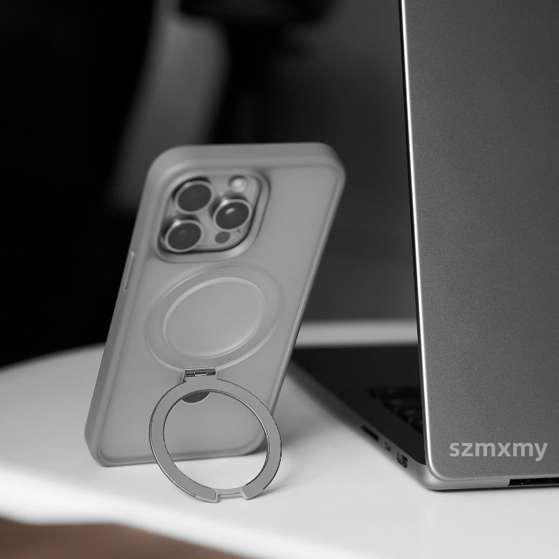 Ốp Điện Thoại acrylic Cứng Nhám Từ Tính Chống Dấu Vân Tay Bảo Vệ Toàn Diện Cho iphone 15 13 14 12 pro max