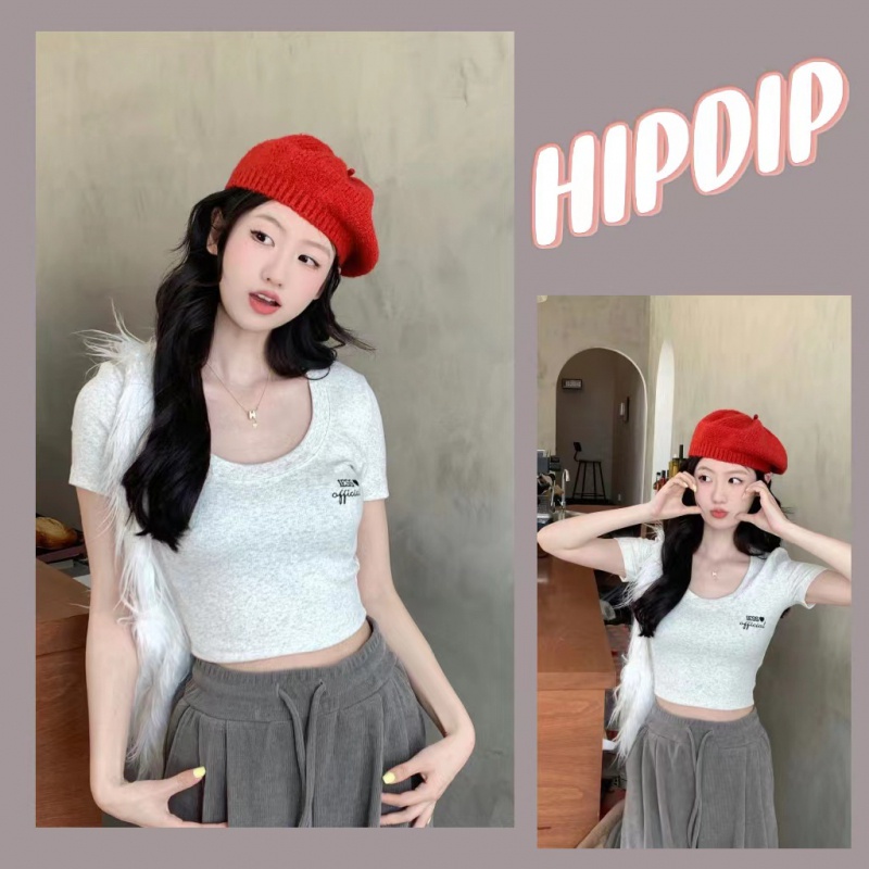 Áo baby tee Áo Thun Áo croptop Ngắn Tay Cổ Tròn Ôm Dáng Thời Trang Mùa Hè Cho Nữ
