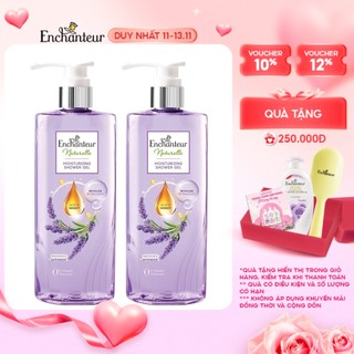 Bộ 2 Sữa tắm dưỡng da Enchanteur Naturelle hương hoa Lavender 510gr/Chai