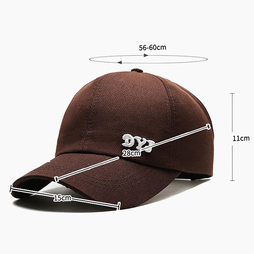 Mũ Lưỡi Trai cotton Hở Chóp Thêu Chữ rowan1 Có Thể Điều Chỉnh Kích Cỡ Thời Trang Cho Nam Và Nữ