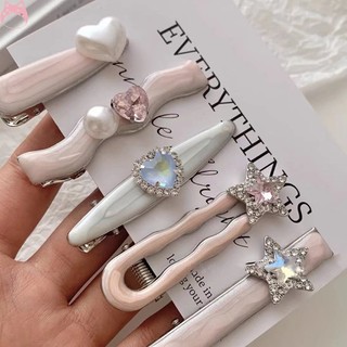 Kẹp tóc hình ngôi sao năm cánh đính đá lấp lánh hgf