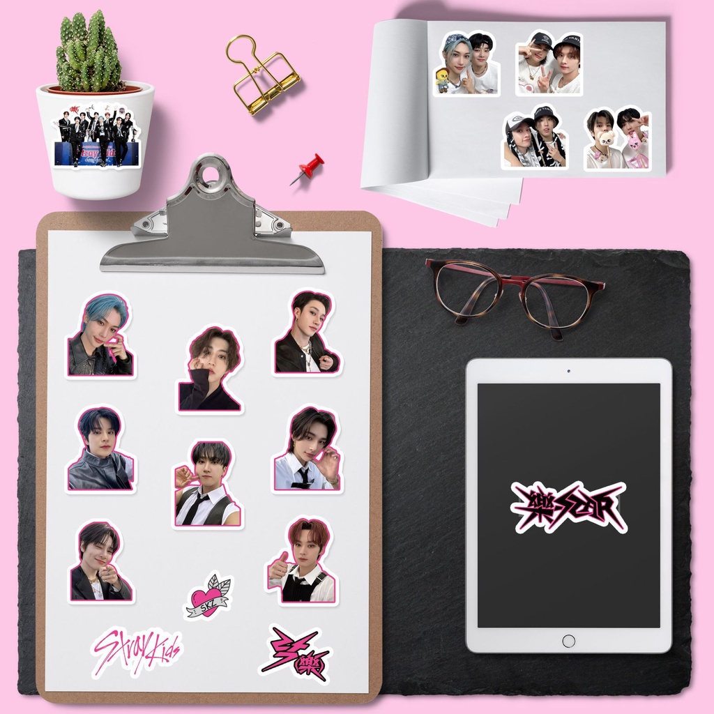 Sticker Dán Trang Trí Sổ Tay Hình Nhóm Nhạc kpop straykids
