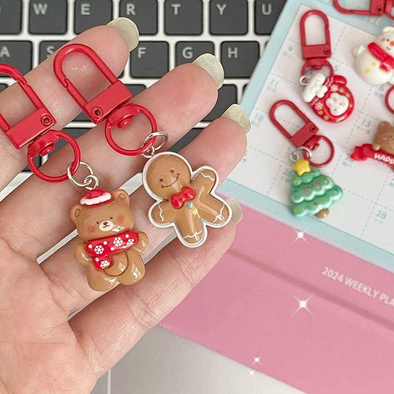 Mới Móc Khóa Nhựa Hình Ông Già Noel / Tuần Lộc / Bánh Mì Dễ Thương