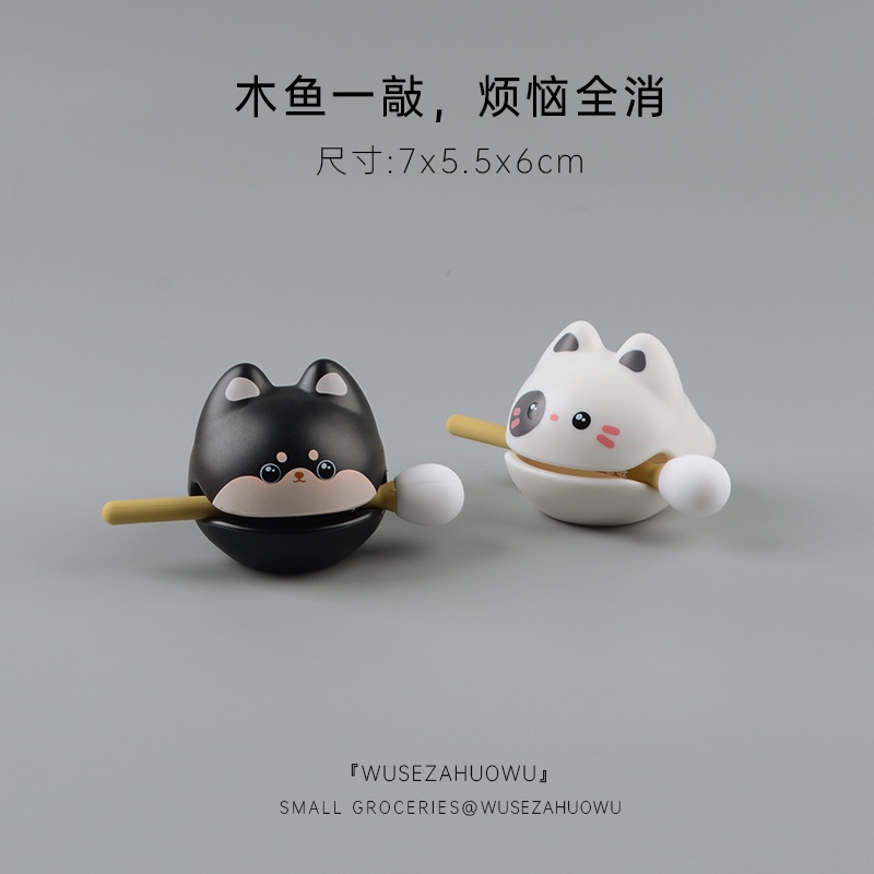 Chú Chó shiba inu Bằng Gỗ Dễ Thương Dùng Trang Trí Bàn Làm Việc