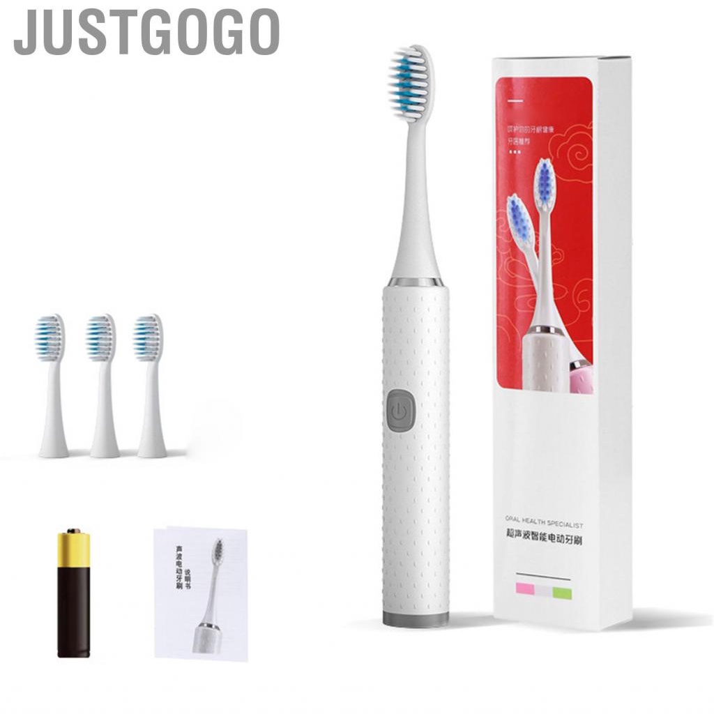 Justgogo Electric  Ultrasonic Soft Bristle  Whitening Automatic for Adults Children