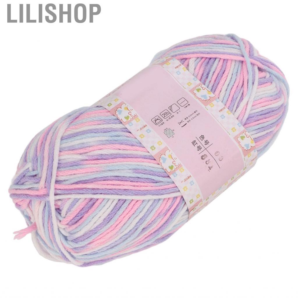 Lilishop Cotton Yarn Soft Comfortable Flower Color 6 Strands Breathability Crochet