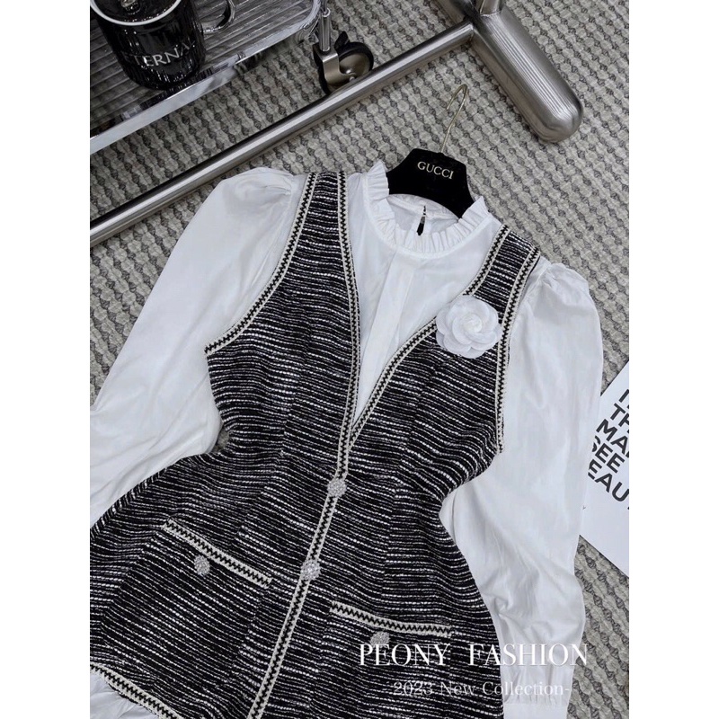 Set áo sơ mi mix jum dạ