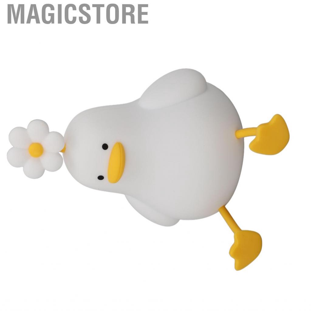 Magicstore Cute Duck Night Light Silicone Lamp 1200mAh Rechargeable  Dimmable Kids for Bedside Bedroom Dormitory