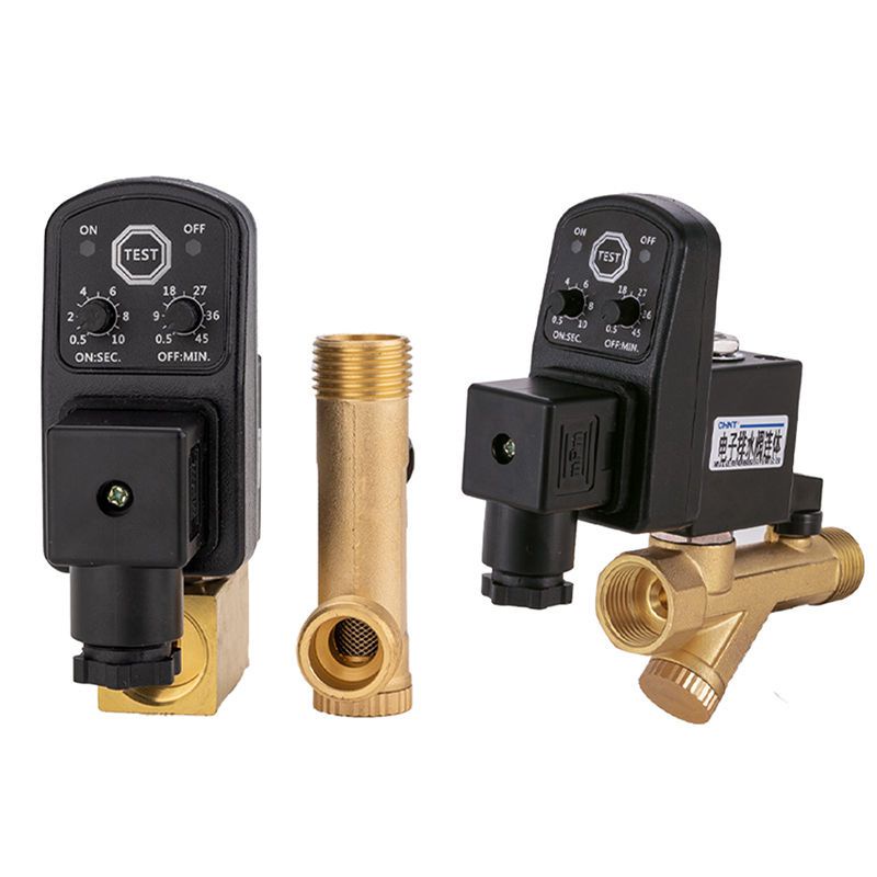 Van xả khí tự động hẹn giờ cho máy nén khí bể chứa khí nén khí van xả khí tự động 4 điểm/ống xả điện