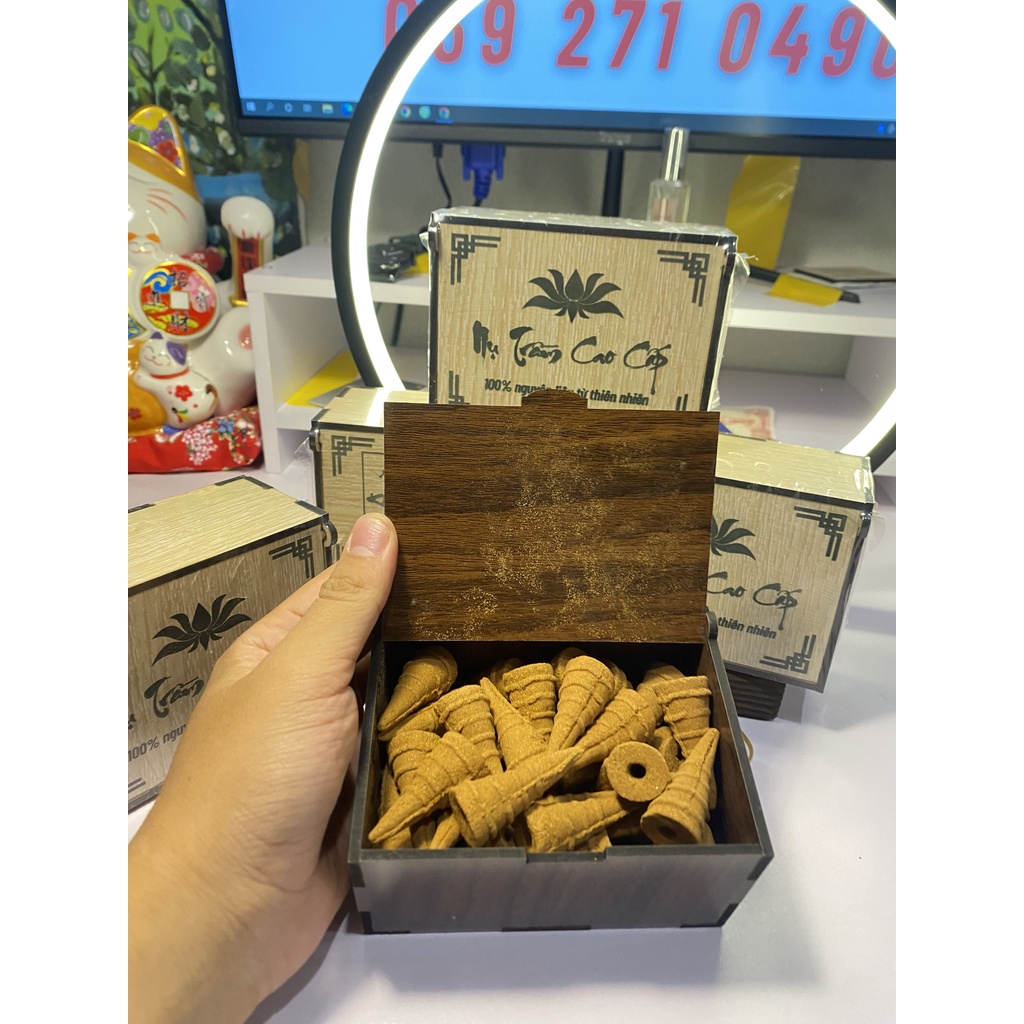 HÀNG CHUẨN Nụ Trầm Hương Bách Xanh Mộc Châu tự nhiên 100% không hóa chất chính hãng Xưởng Đồng Khê Hải Dương hộp 35 nụ