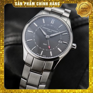 Đồng hồ chính hãng nam Frederique Constant Classic Quartz GMT 40mm FC-252DGS5B6B - Máy pin Thụy Sĩ - Kính Sapphire NEW