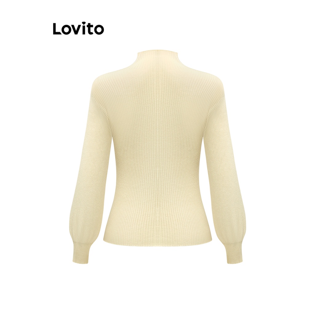 Lovito Áo len cơ bản trơn đơn giản cho nữ L70AD119 (Mơ/Hồng/Đen)